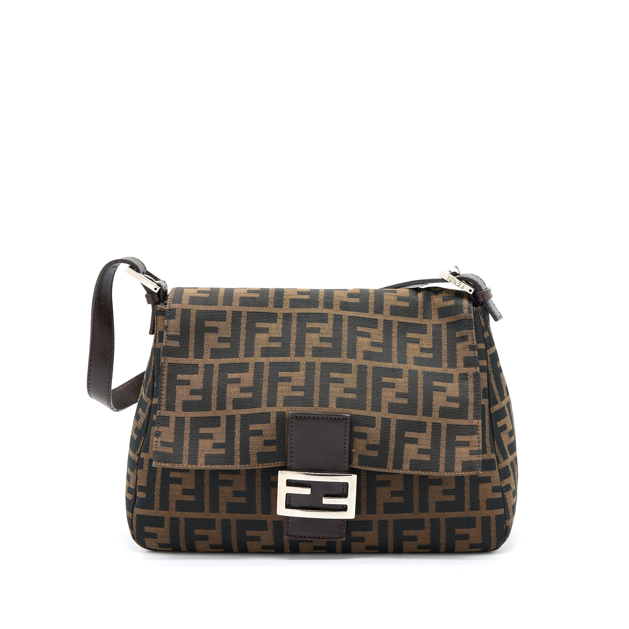 Fendi Vintage Baguette Bag FF Jacquard Fabric SHW