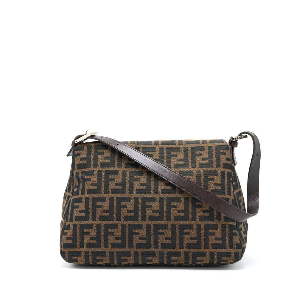 Fendi Vintage Baguette Bag FF Jacquard Fabric SHW