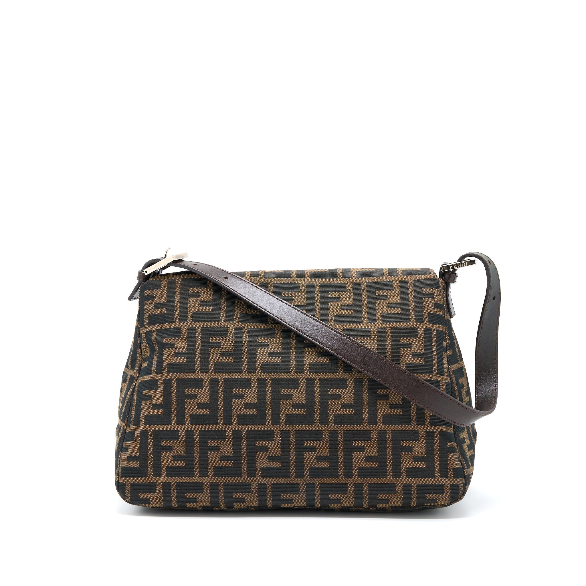 Fendi Vintage Baguette Bag FF Jacquard Fabric SHW