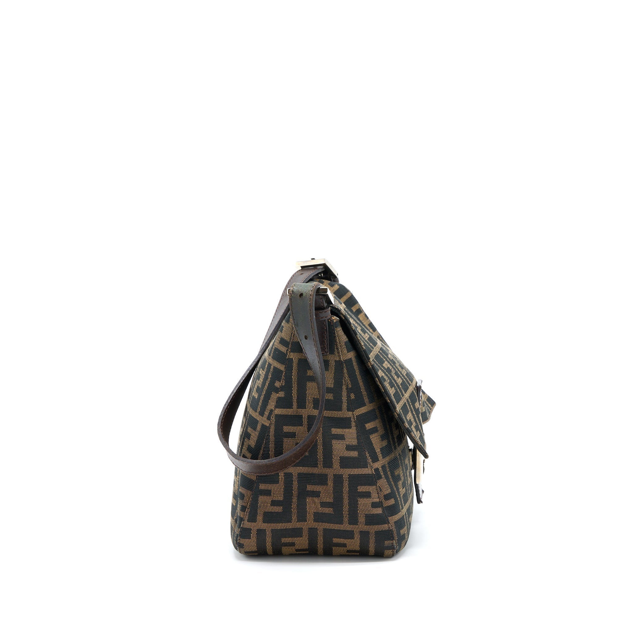 Fendi Vintage Baguette Bag FF Jacquard Fabric SHW