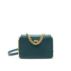 CHANEL FLAP BAG IN DARK TURQUOISE IN GHW