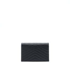 Saint Laurent/YSL Envelop Chain Wallet Caviar Black GHW