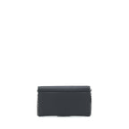 Dior Saddle Wallet with chain Calfskin So Black