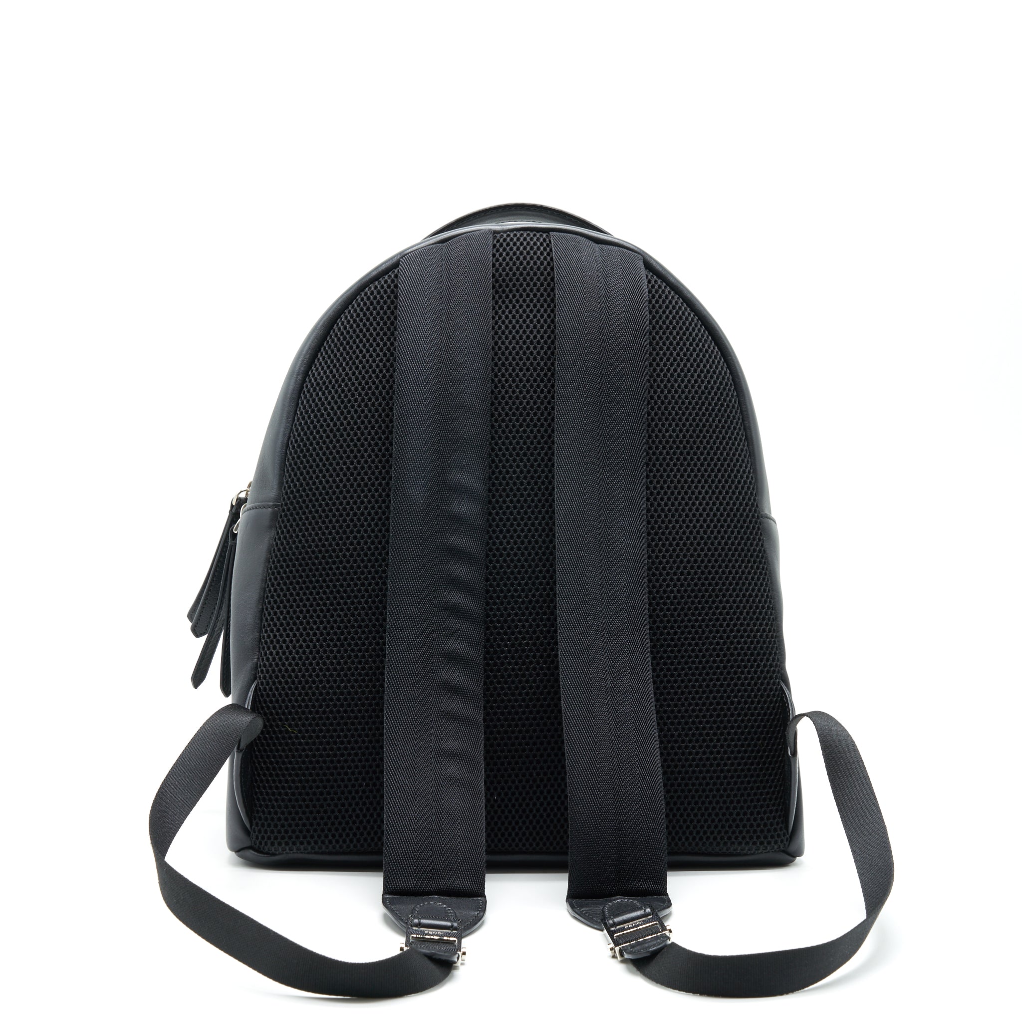 FENDI MONSTER BACKPACK IN BLACK WITH YELLOW FUR