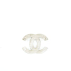 Chanel Metal And Strass Brooch Silver Tone