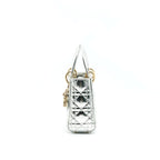 CHRISTIAN DIOR MINI LADY DIOR METALLIC SILVER