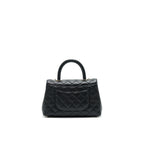 Chanel 21K Small Coco Handle 24cm Caviar Black LGHW