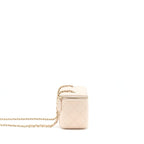 Chanel Long Vanity With Chain Caviar Beige LGHW