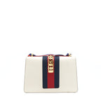 Gucci Small Sylvie Shoulder Bag White GHW