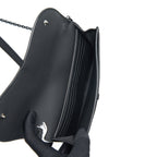Dior Saddle Wallet with chain Calfskin So Black