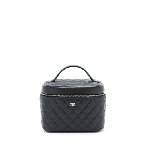 Chanel Top Handle Vanity Case Caviar Black LGHW