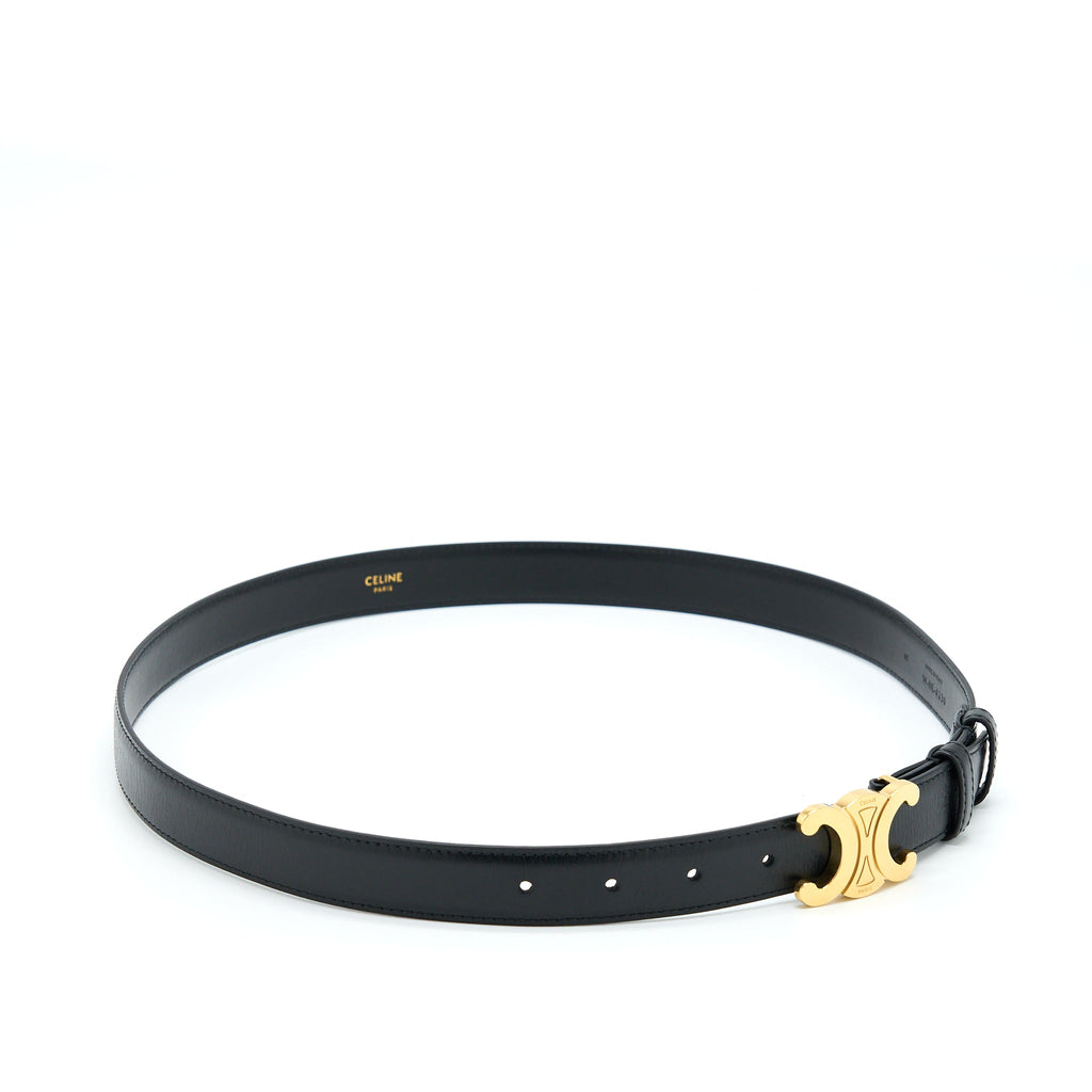 Celine Size 85 Triomphe Belt Smooth Calfskin Black