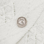 Chanel Size 38 25P Jacket Cotton/Mixed Fibres White SHW