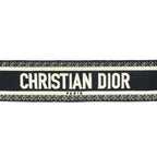 Dior Canvas Embroidered Shoulder Strap Black/White SHW