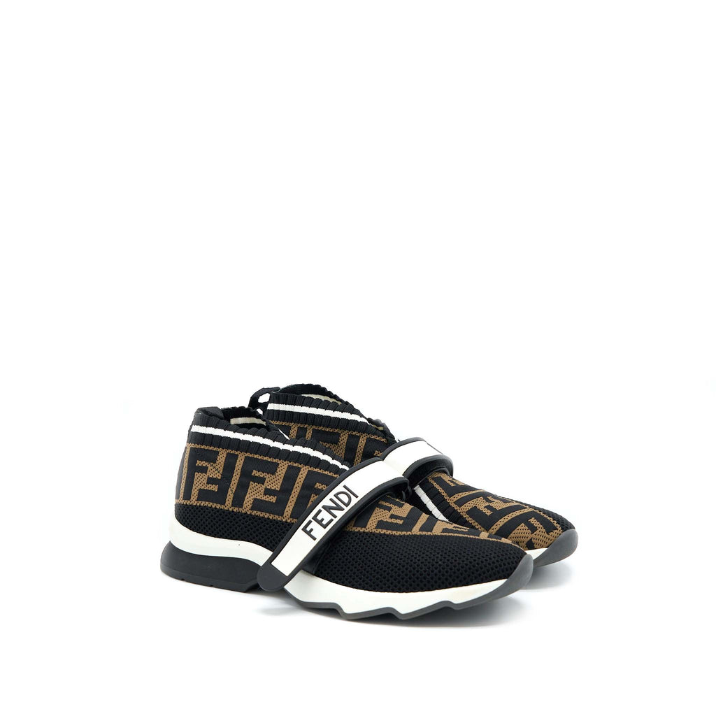 Fendi Size 37 Fabric Black Sneaker