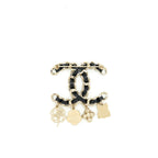 Chanel Leather Chain With Drop Charms Brooch LGHW