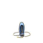 Chanel 22C Pearl Crush  Wallet On Chain Denim GHW