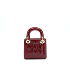 Dior Mini Lady Dior Patent leather Red with LGHW