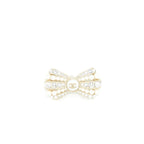Chanel Bow Brooch With Pearls And Crystals LGHW