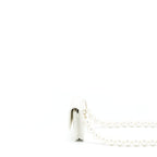 Chanel Grant Pearl Crush Mini Crossbody Bag Lambskin White LGHW