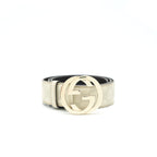 Gucci GG Buckle Leather Belt White Size90