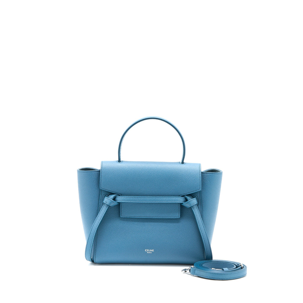 Celine Nano Belt Bag Grained Calfskin Blue