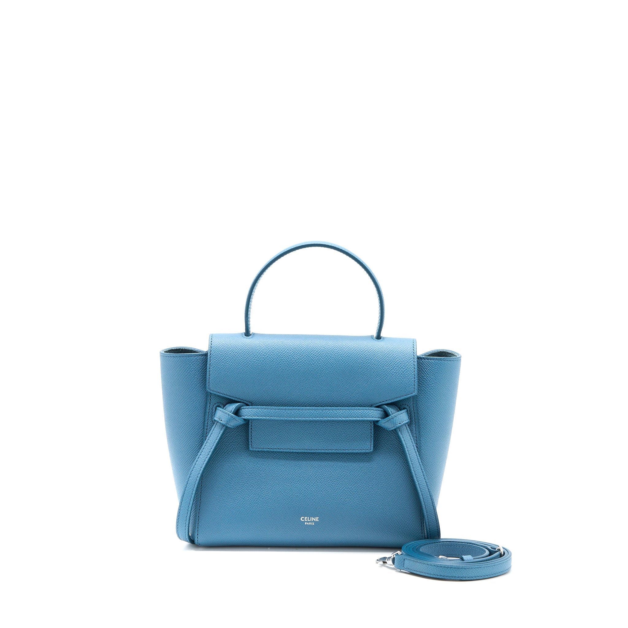 Celine Nano Belt Bag Grained Calfskin Blue