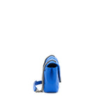 Saint laurent Mini College Bag grained calfskin blue ruthenium Hardware