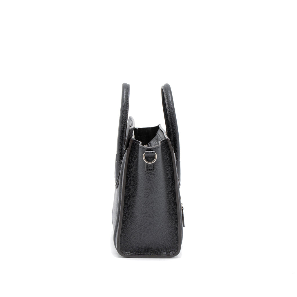 Celine Nano Luggage Bag Calfskin Black