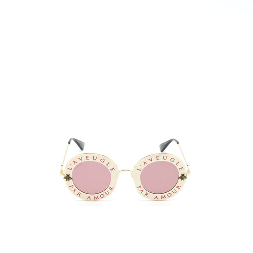 Gucci L’aveugle Par Amour Sunglasses White/Multicolour