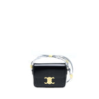 Celine Teen Triomphe Shoulder Bag Calfskin Black