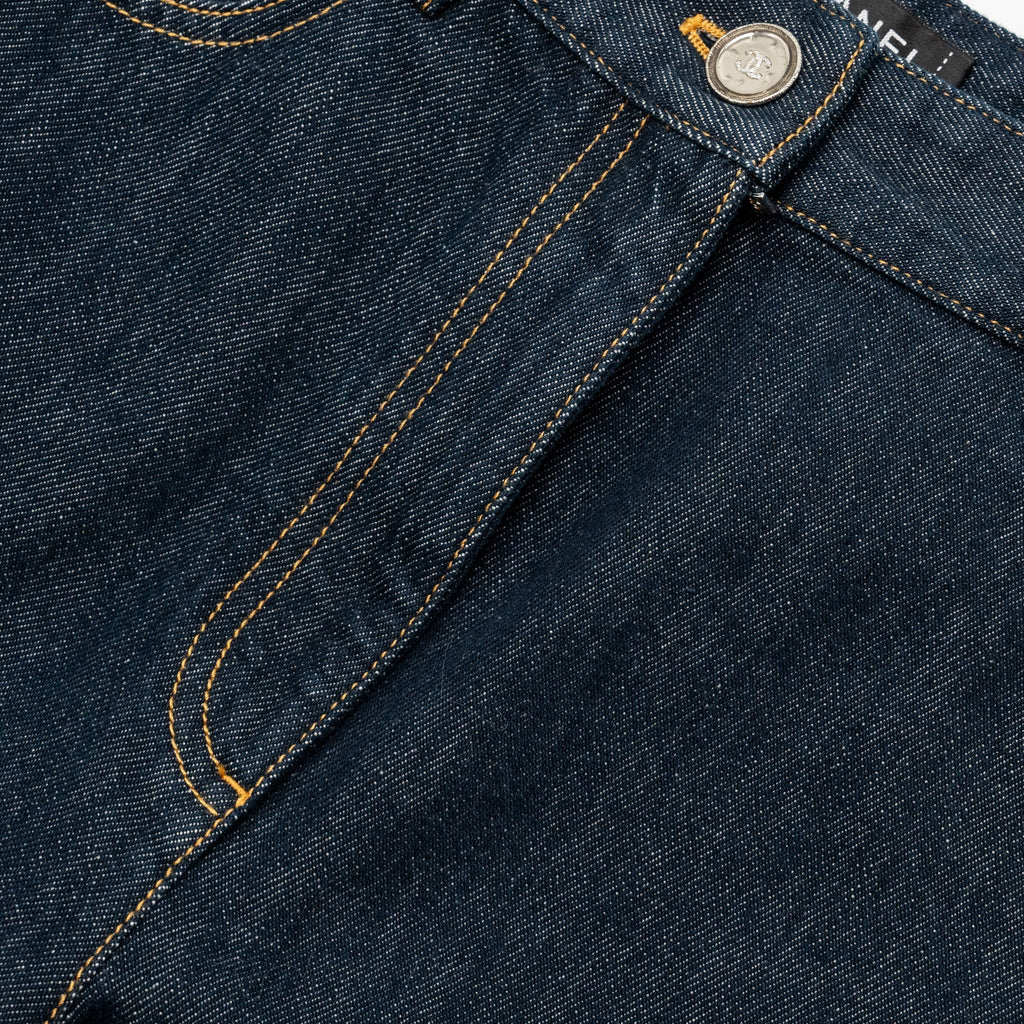 Chanel size 40 25C CC logo washed out denim Jeans