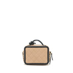 Chanel Mini Vanity Filigree Caviar Beige / Black LGHW