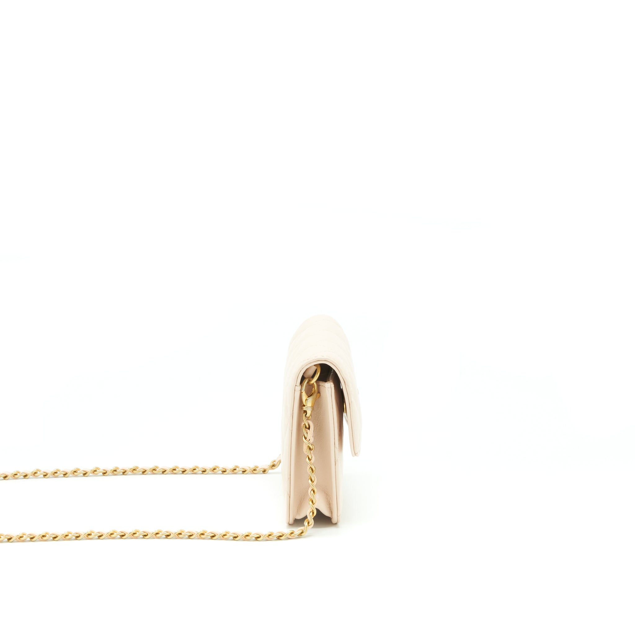 Chanel Pearl Crush Mini Flap Belt Bag Lambskin Light Pink GHW