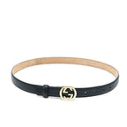Gucci GG Logo Belt 85cm Black LGHW