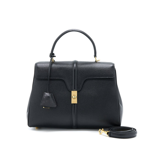 Celine 16 Bag Grained Calfskin Black