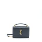 Saint Laurent Sunset Chain Wallet Calfskin Noir GHW