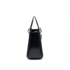CHRISTIAN DIOR MEDIUM LADY DIOR CALFSKIN IN BLACK BHW