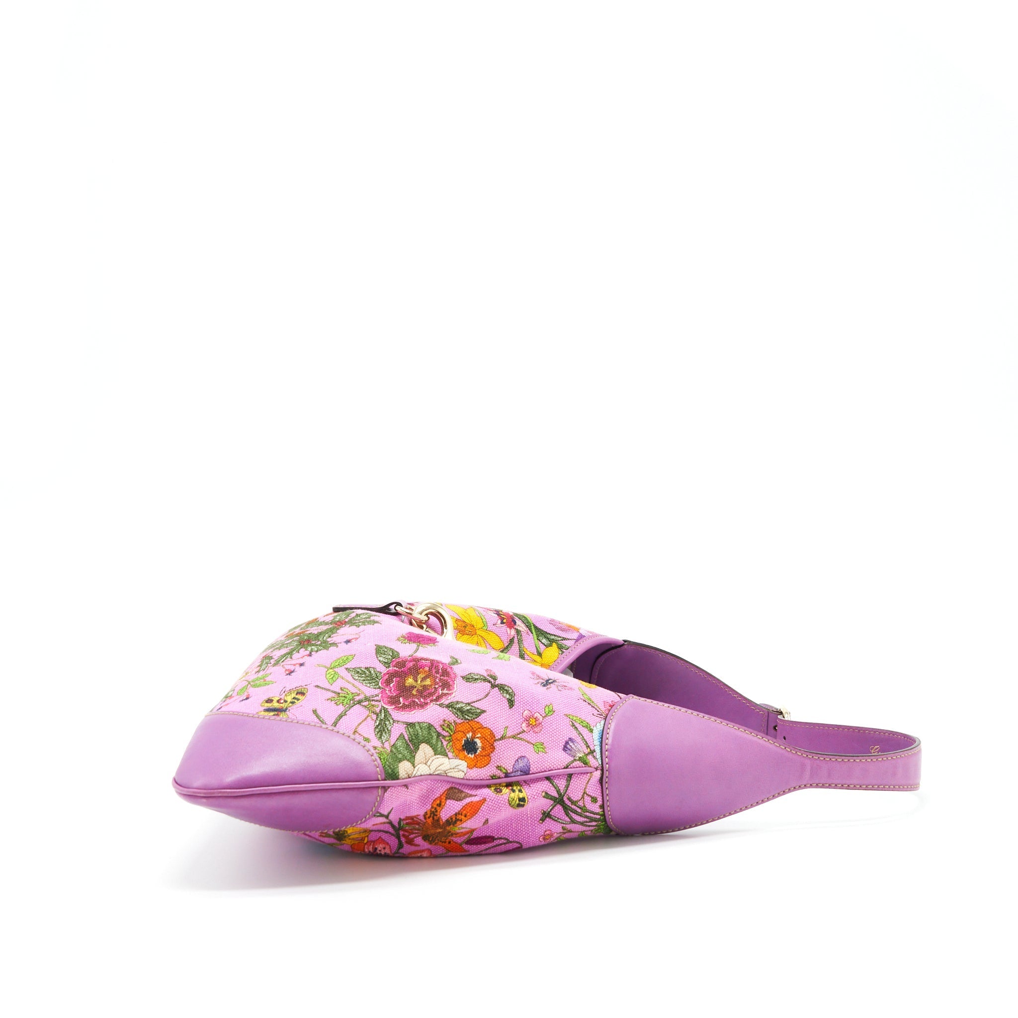 Gucci Flora Jackie Bag Canvas And Leather Multicolour GHW