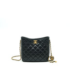 Chanel 22S Pearl Crush Hobo Bag Lambskin Black GHW (Microchip)