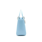 CHRISTIAN DIOR PYTHON MEDIUM LADY DIOR BAG SKYBLUE SHW WITH SMALL SCARF