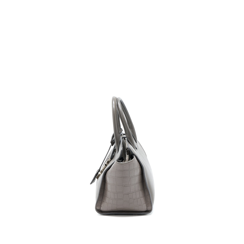 Saint Laurent Cabas Tote Bag Grey SHW