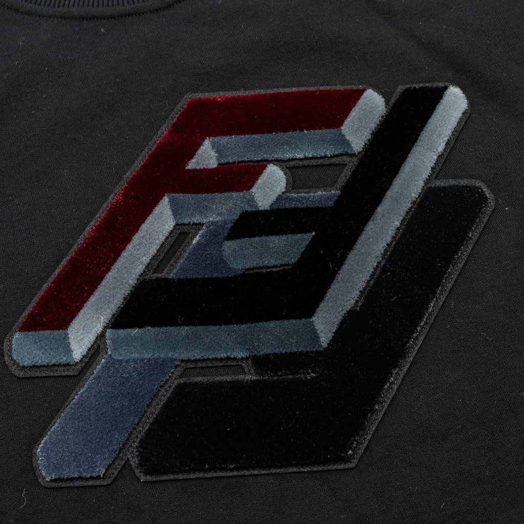 Fendi size XL FF print sweatshirt Viscose black