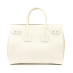 Saint Laurent Sac De Jour Tote Bag Calfskin White SHW