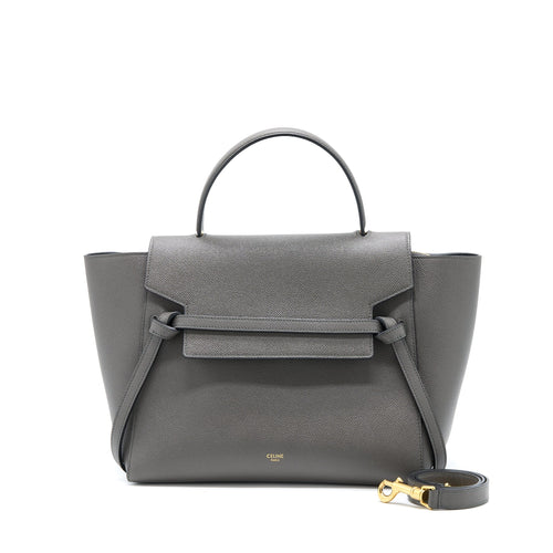 Celine Mini Belt Bag Grained Calfskin Grey