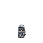 Dior Small Diorcamp Bag Blue Oblique Embroidery LGHW