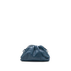 Bottega Veneta Mini Pouch Calfskin Dark Blue SHW