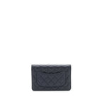 Chanel Classic Wallet On Chain Caviar Navy Blue LGHW