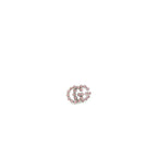 Gucci GG Running Studs Earrings White Gold Pink