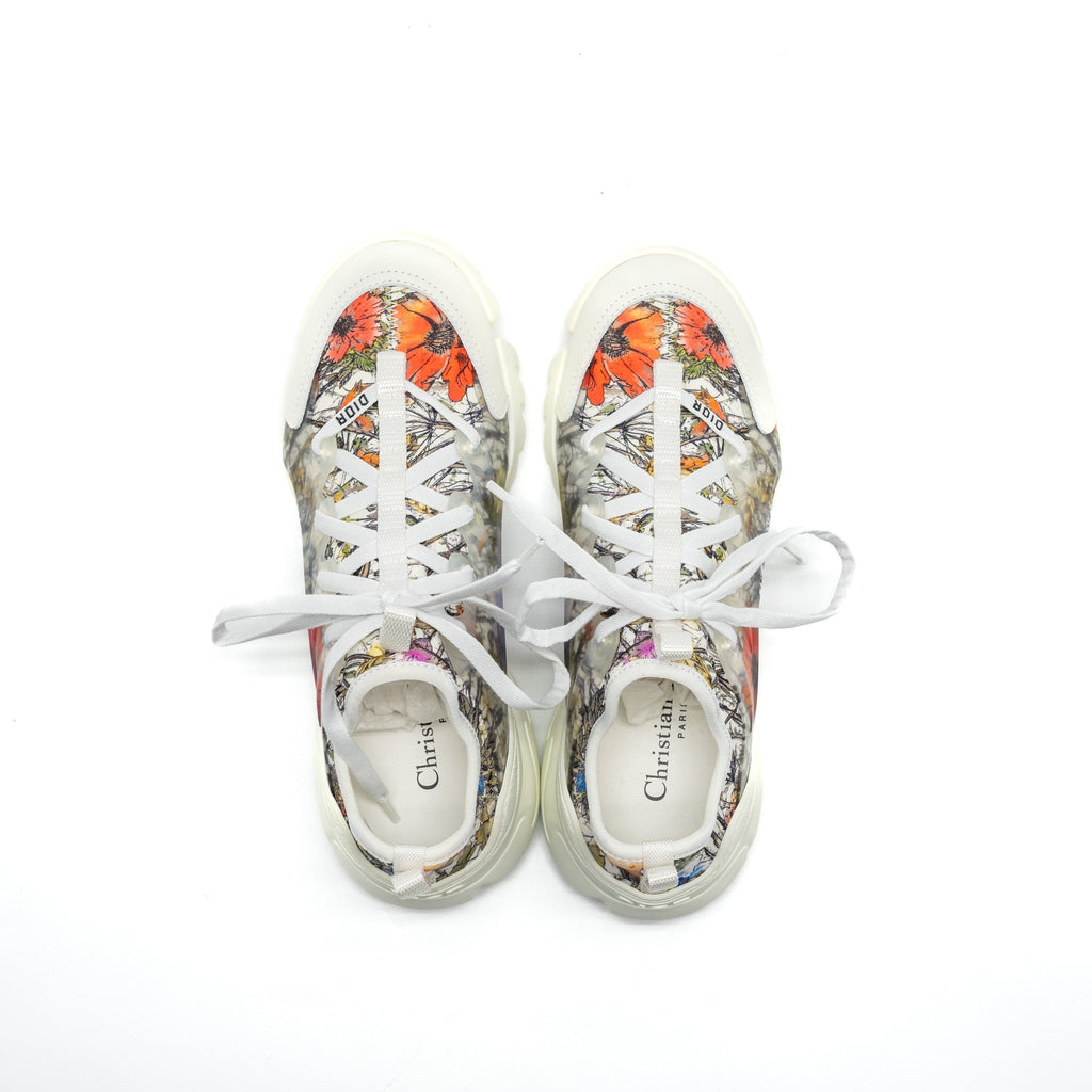 Dior Size 36 D-Connect Sneaker Flower Printed Fabric Multicolour